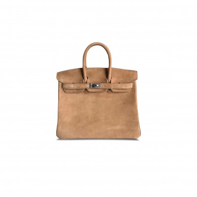 HERMES MASTER BIRKIN 30 DEERSKIN ELEPHANT GREY SILVER BUCKLE BAG 01B25955 (30*23*15cm)
